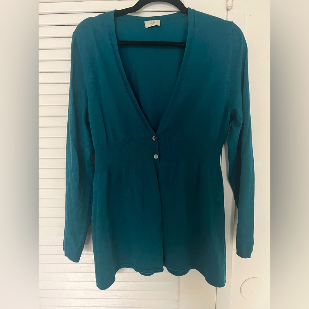 NWOT cardigan, petroleum color